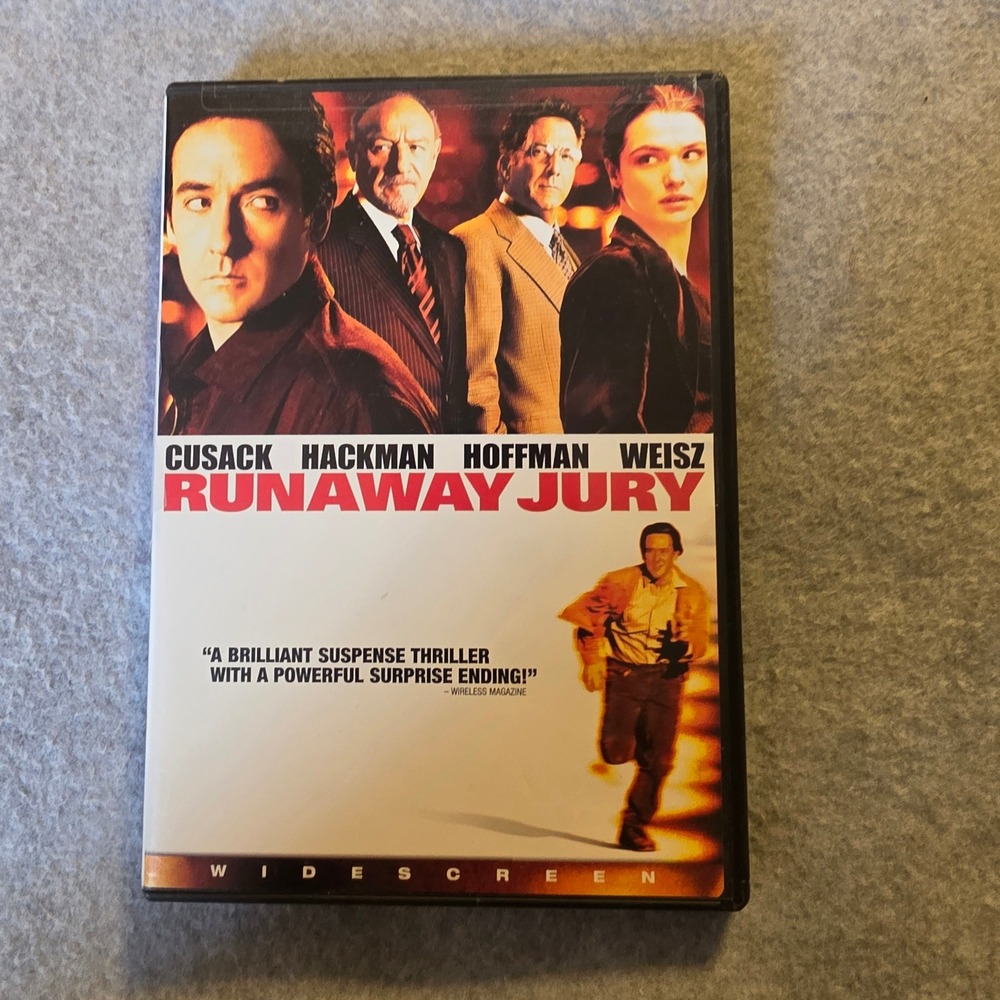 Runaway Jury DVD Widescreen John Grisham John Cusack Gene Hackman Dustin Hoffman